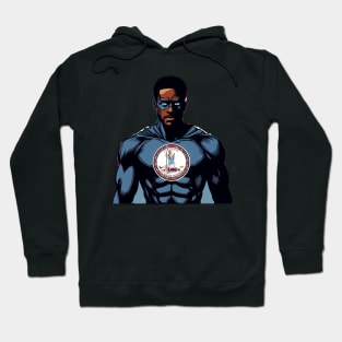 Richmond Virginia 1990s Black Comic Book Superhero RVA Hoodie